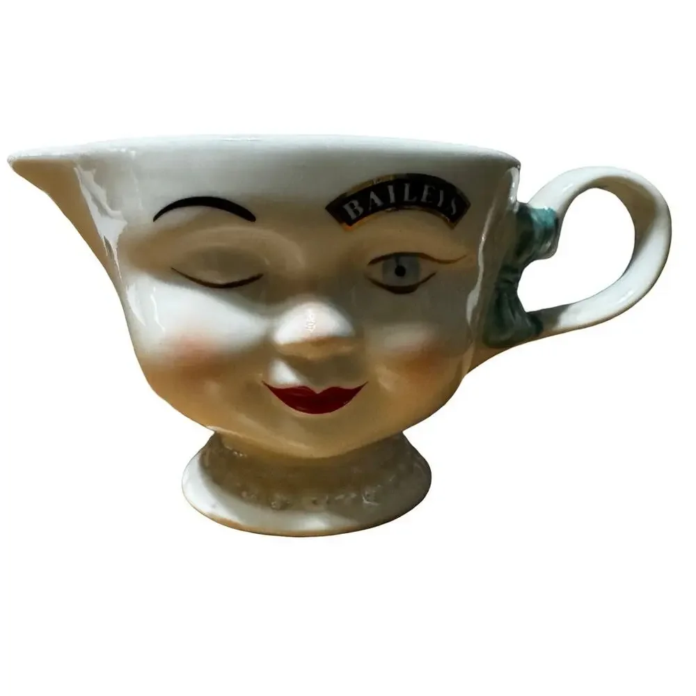 Vintage 1996 Limited Edition Baileys Irish Cream Winking Face Sugar/Creamer Set
